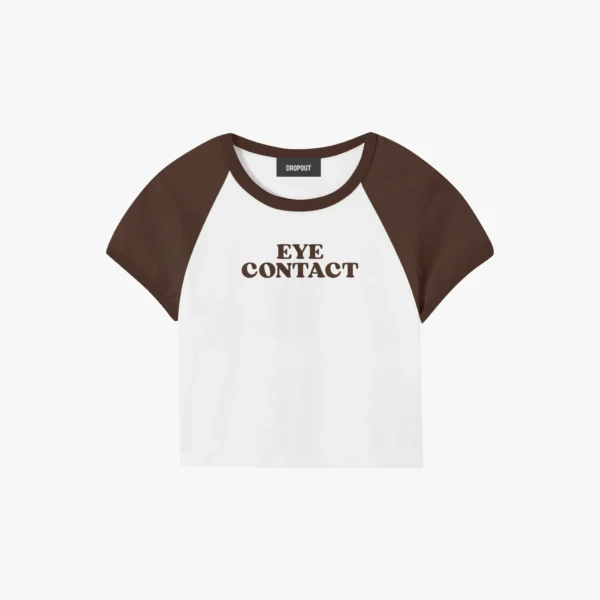 Mockup of the front of the Eye Contact Top by Dropout brand