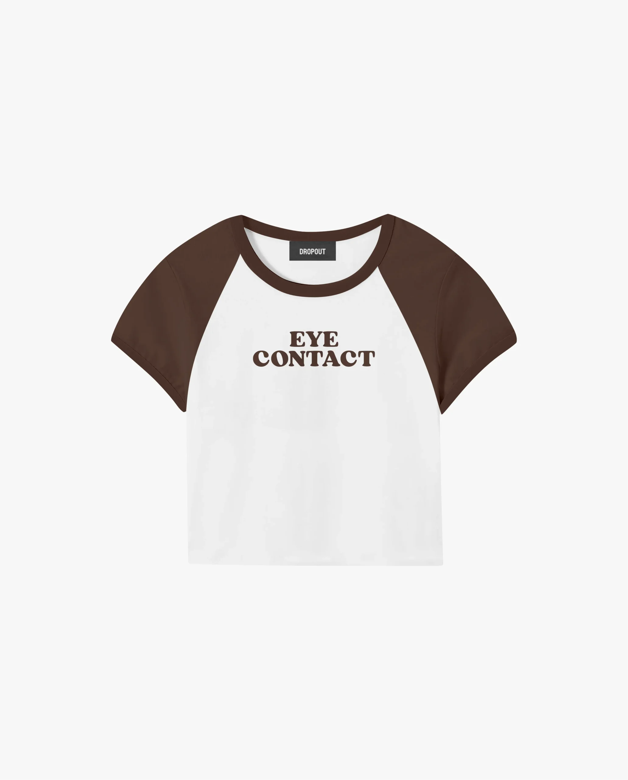 Mockup of the front of the Eye Contact Top by Dropout brand